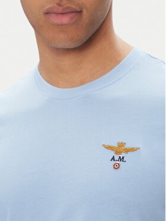 Aeronautica Militare T-Shirt 251TS1580J372 Błękitny Regular Fit