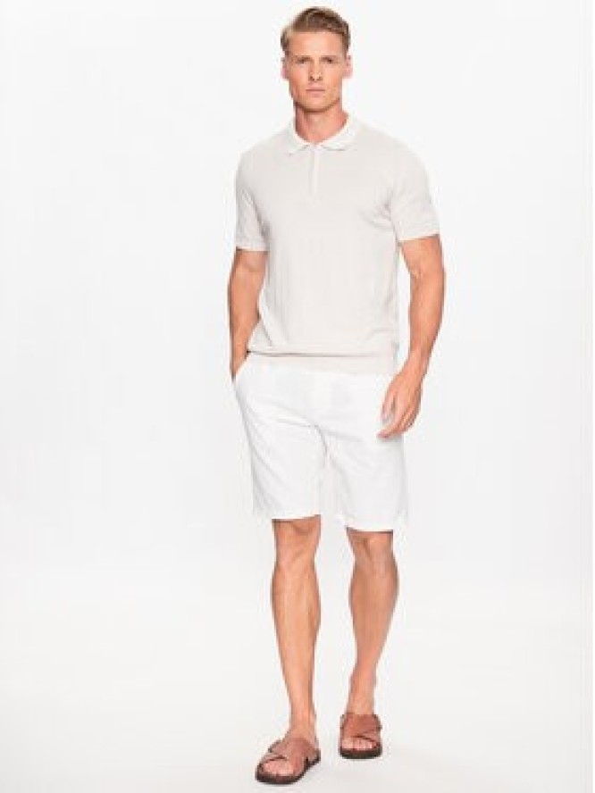 Lindbergh Szorty materiałowe 30-508003 Biały Relaxed Fit