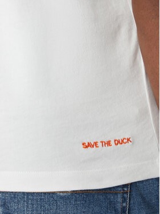 Save The Duck T-Shirt DT1194M BESY20 Biały Regular Fit