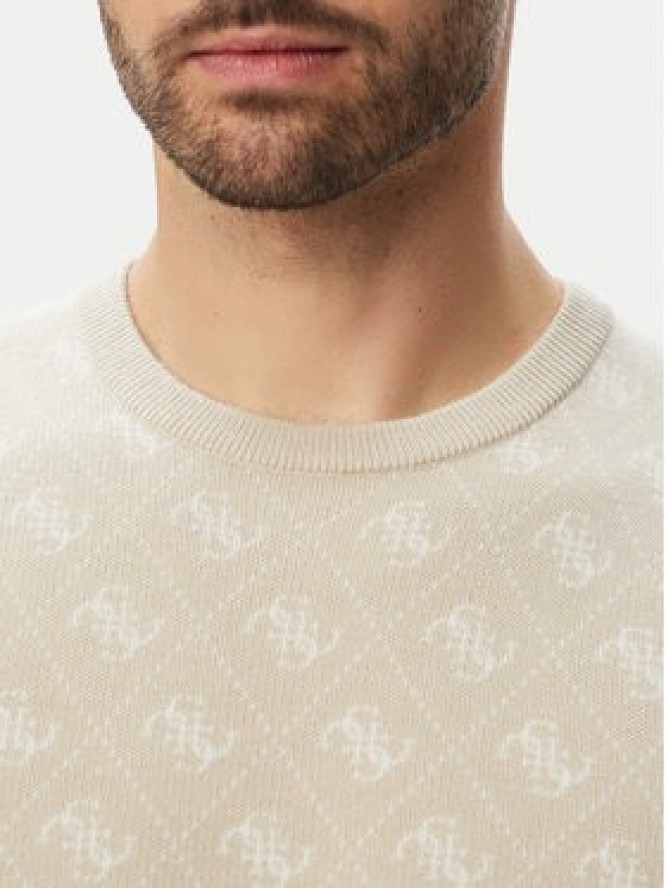 Guess Sweter M6YR11 Z0916 Beżowy jasny Regular Fit