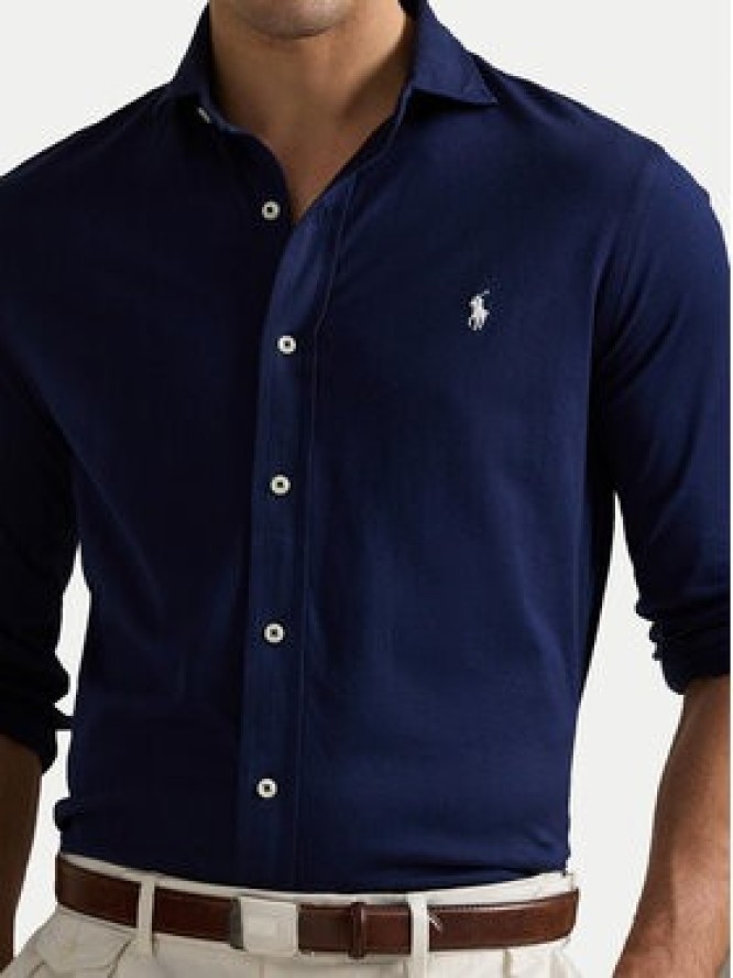 Polo Ralph Lauren Koszula 710899386003 Granatowy Slim Fit