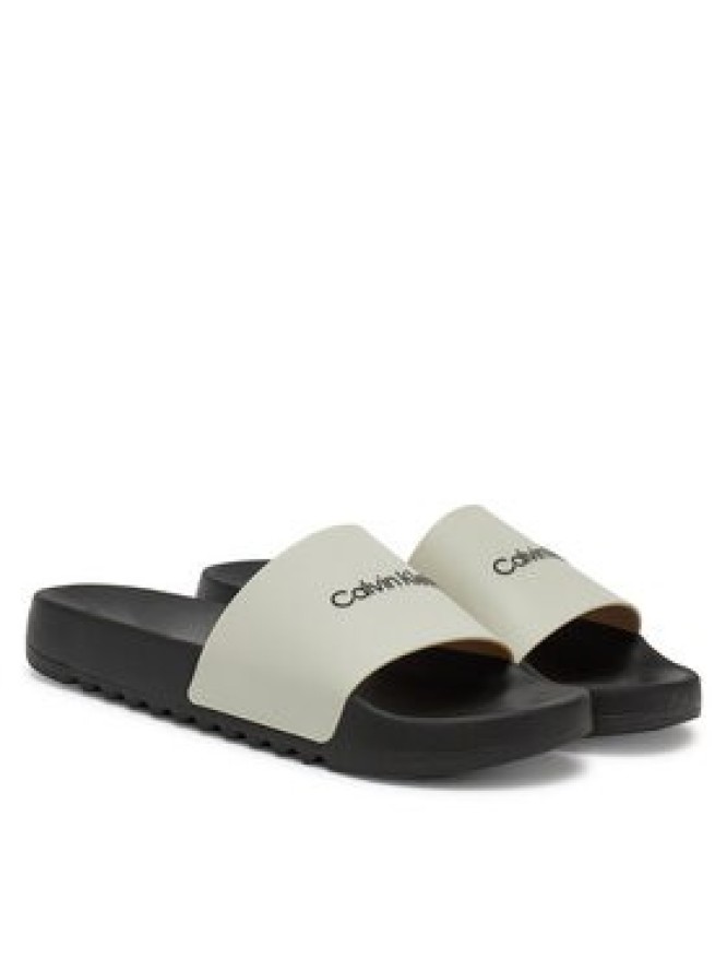 Calvin Klein Klapki Chunky Pool Slide Rub HM0HM01063 Szary