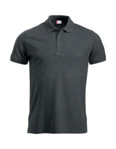 clique Polo Manhattan w kolorze anthracite melange z paskami jaquard