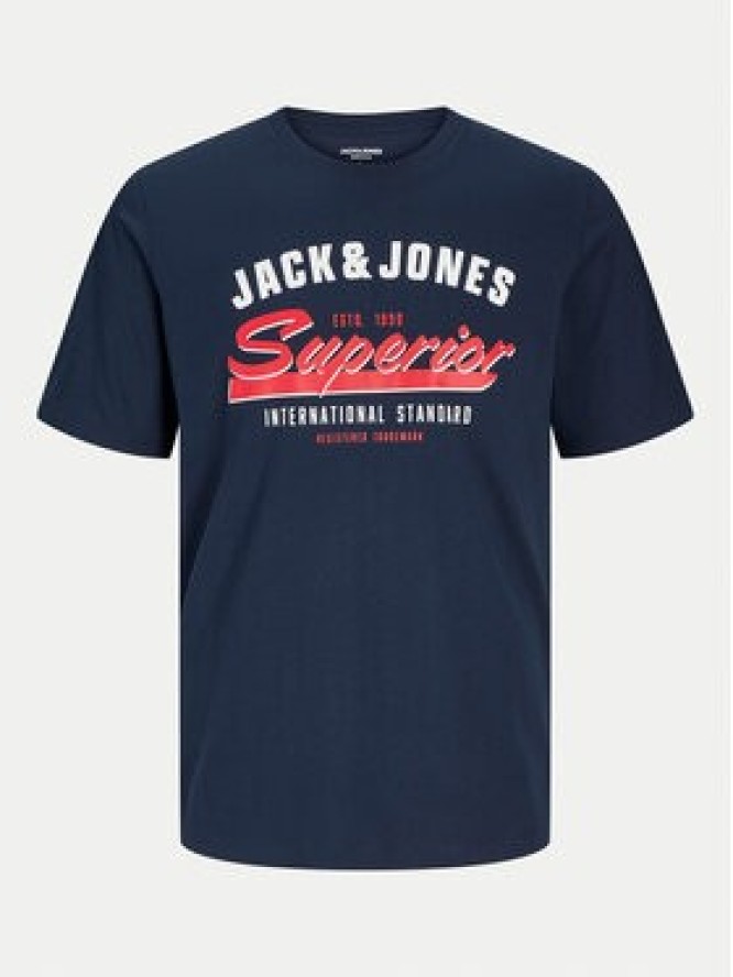 Jack & Jones T-Shirt Logo 12268267 Granatowy Standard Fit