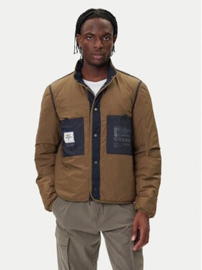 Aeronautica Militare Kurtka przejściowa 252AB3009UCT04211 Granatowy Regular Fit