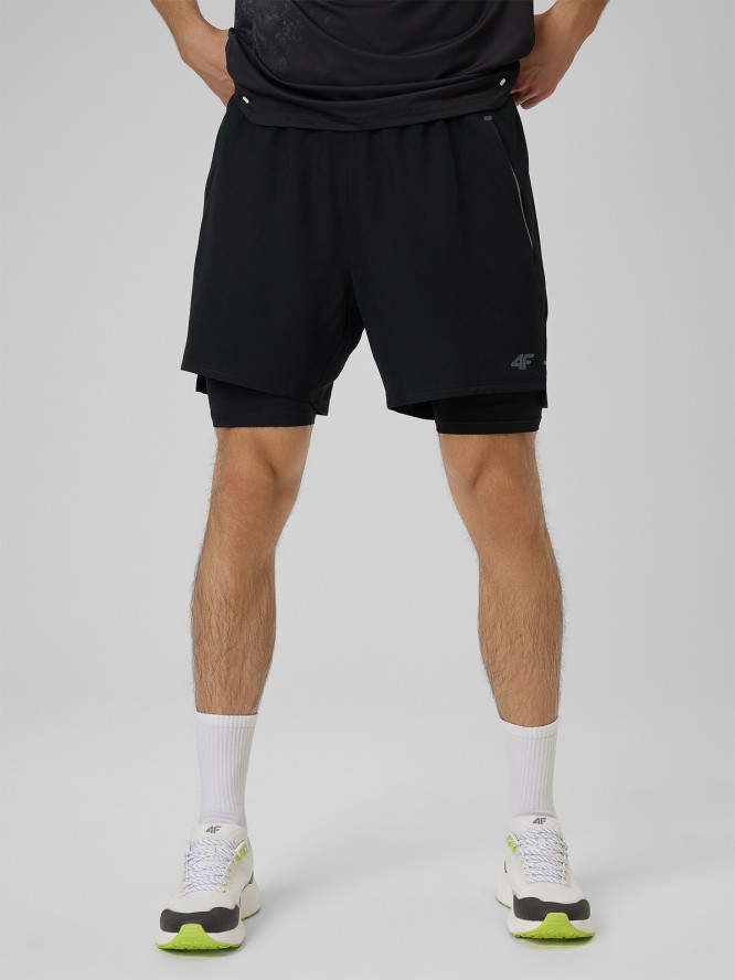 4F Spodenki treningowe szybkoschnące męskie - czarne S