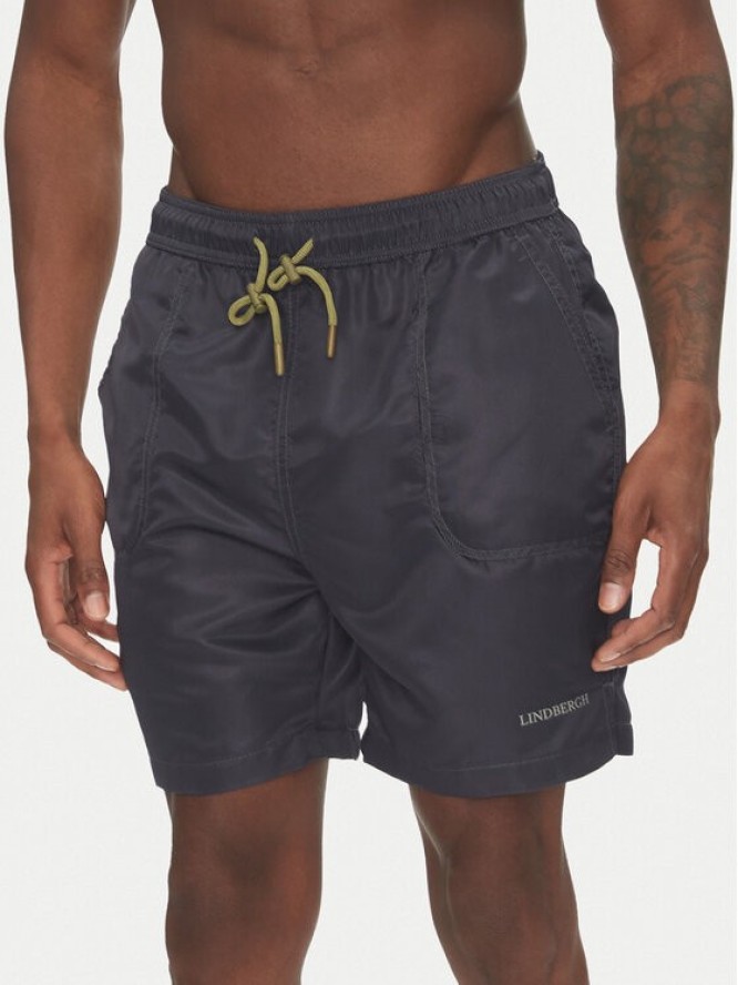 Lindbergh Szorty kąpielowe 30-505056 Granatowy Relaxed Fit