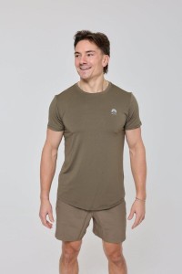Męski T-shirt Elite Gym Khaki
