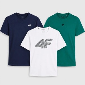 KOMPLET KOSZULEK MĘSKICH 4F T-SHIRT ZESTAW 3PAK