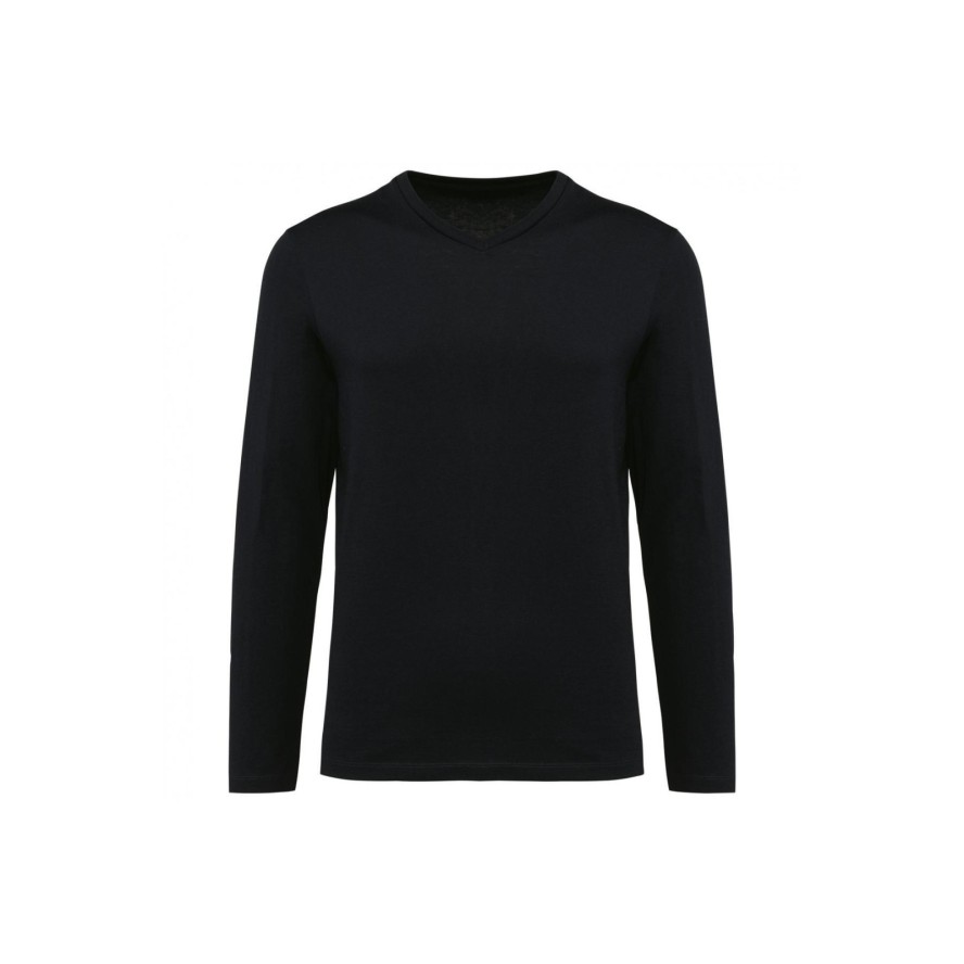 Koszulka z długim rękawem Suprima v-neck Kariban Premium