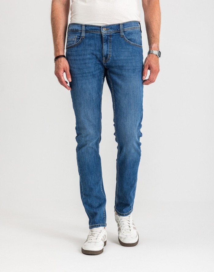 Męskie Spodnie Jeansowe Mustang Style Oregon Tapered Denim Blue 1017123 5000 623