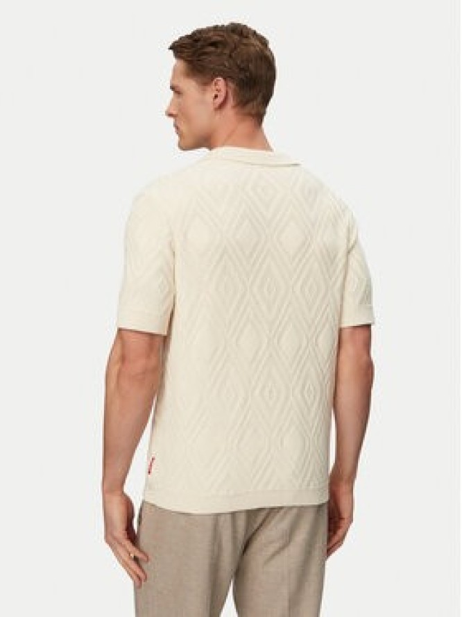 JOOP! Jeans Koszula Diamor 30101667 Kremowy Regular Fit