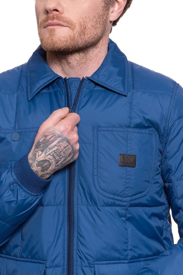 KURTKA LEE LIGHTWEIGHT PADDED OIL BLUE L86CUJMO 112122639