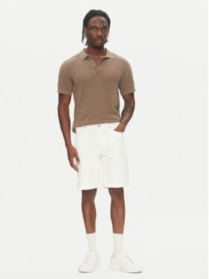 Lindbergh Szorty jeansowe 30-550002WHI Biały Regular Fit