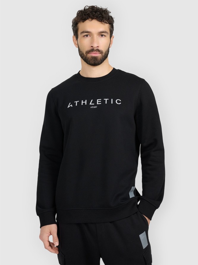 4F Bluza dresowa nierozpinana bez kaptura męska - czarna M