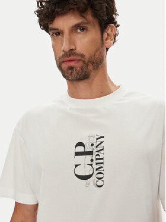 C.P. Company T-Shirt 19CMTS092A005100W Écru Regular Fit