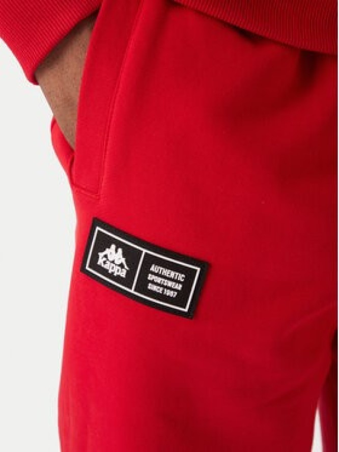 Kappa Spodnie dresowe Olmos 311M2TW Czerwony Regular Fit