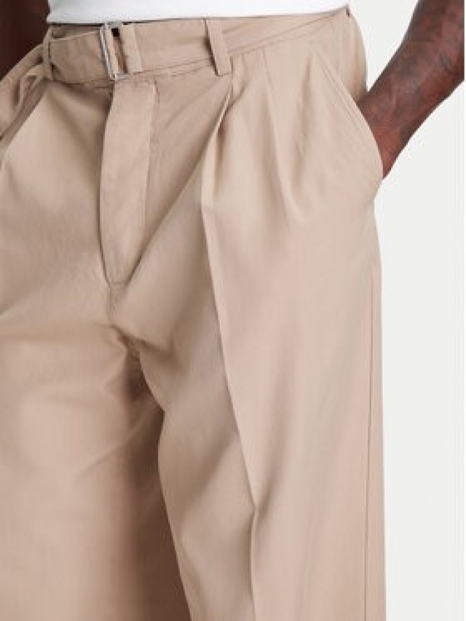 Tommy Hilfiger Spodnie materiałowe F1 Movie Public MW0MW41373 Beżowy Straight Fit