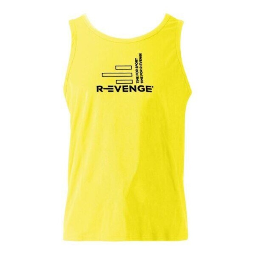 Koszulka bez rękawów Unisex Fitness, fluorescencyjny żółty