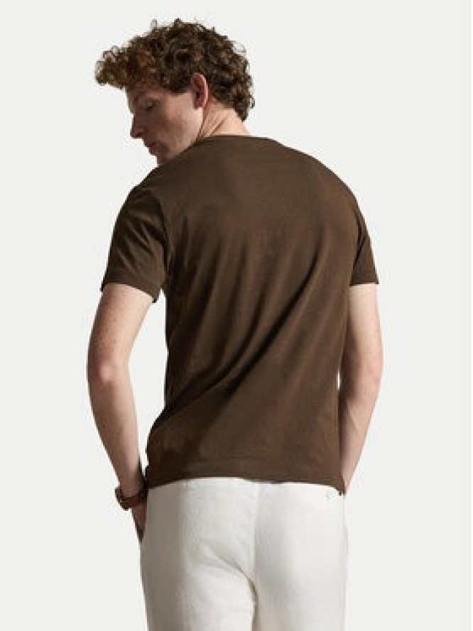 Polo Ralph Lauren T-Shirt 710671438533 Brązowy ciemny Custom Slim Fit