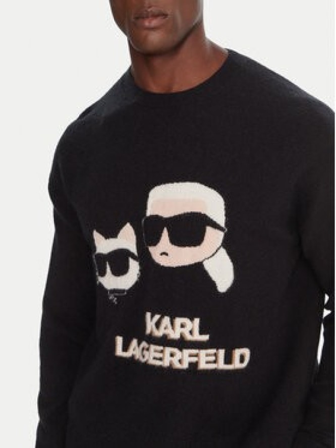 KARL LAGERFELD Sweter 655030 554306 Czarny Regular Fit