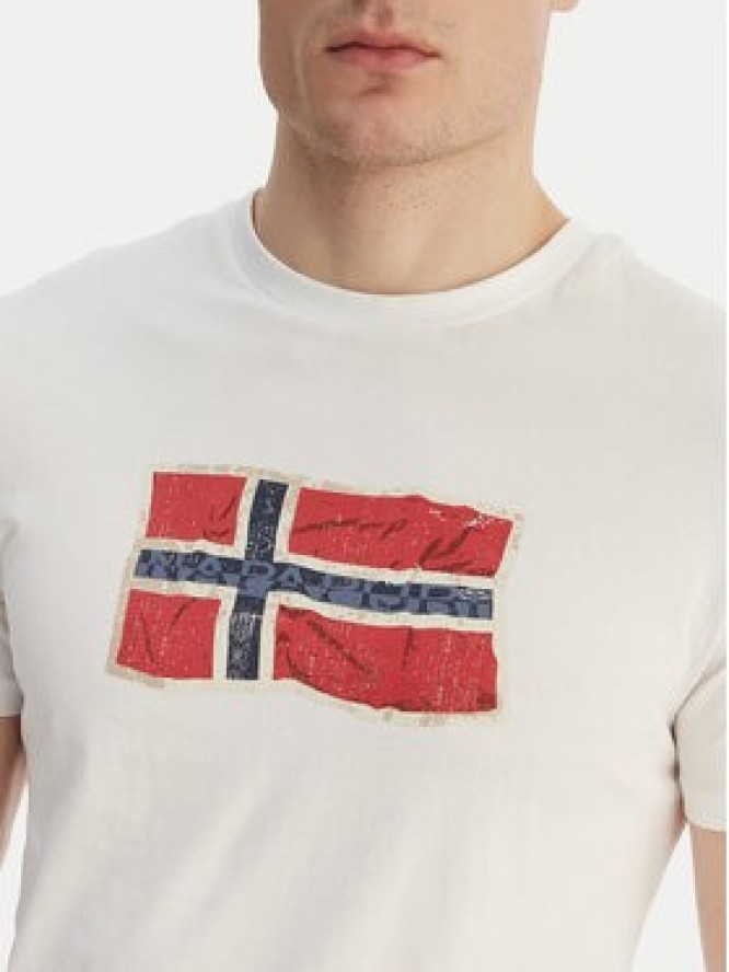 Napapijri T-Shirt S-Mahsa NP0A4FZB Biały Regular Fit