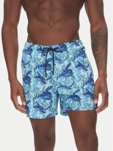 HOM Szorty kąpielowe Tartane 402916 Niebieski Regular Fit
