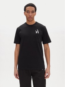 adidas T-Shirt Lounge Slides Graphic Pocket JC5283 Czarny Regular Fit