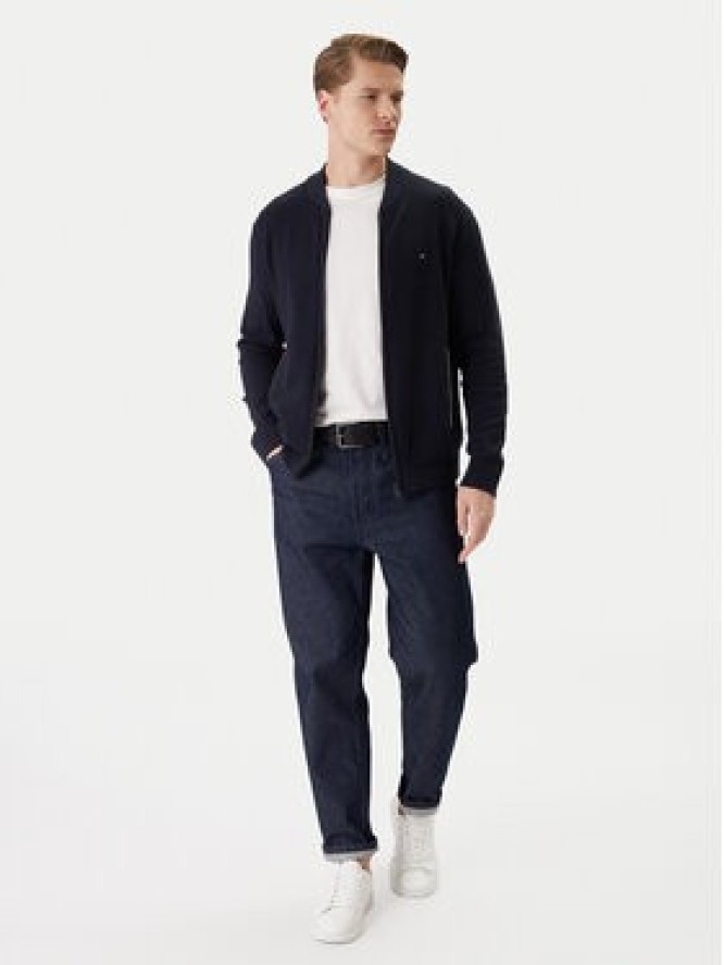 Tommy Hilfiger Kardigan MW0MW41543 Granatowy Regular Fit