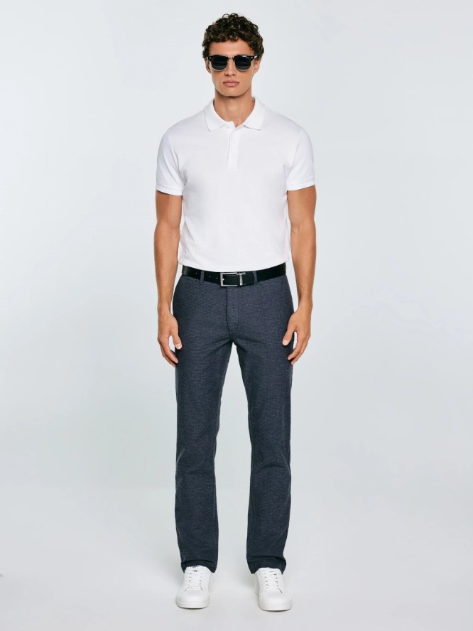 Spodnie męskie chinosy niebieskie Marcos 402