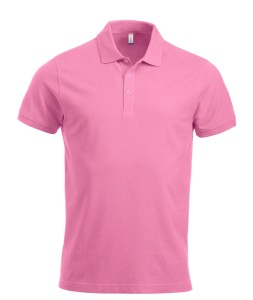 clique Classic Lincoln S/S koszulka polo z bawełny w nowym kroju – bright pink