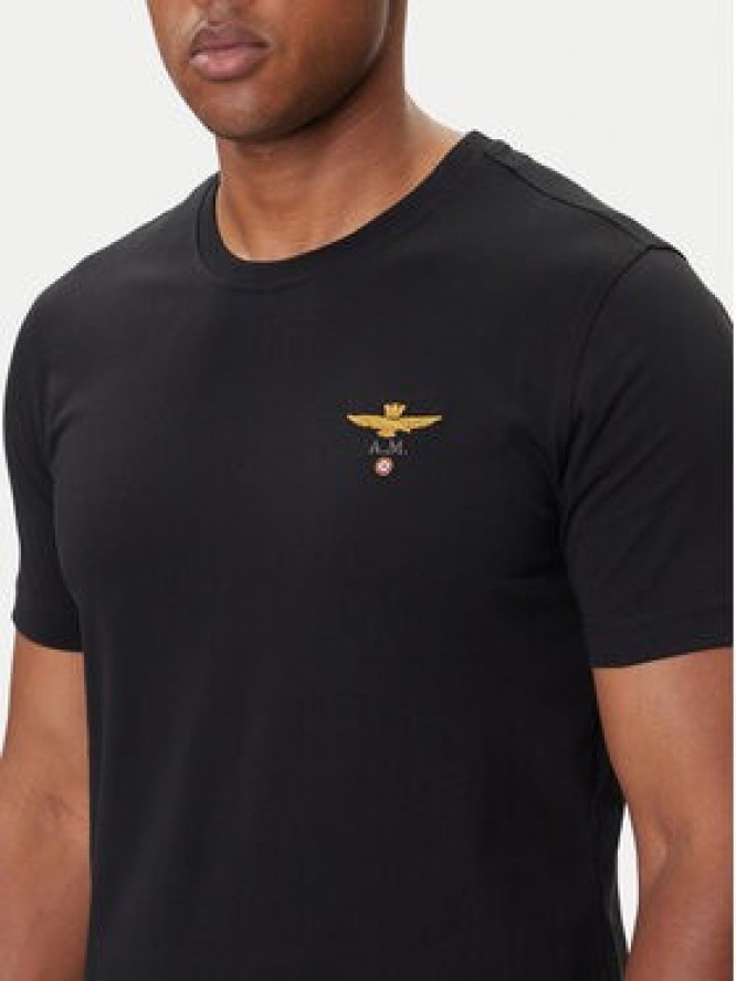 Aeronautica Militare T-Shirt 252TS1580UJ00372 Czarny Regular Fit