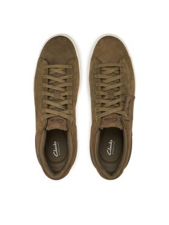 Clarks Sneakersy Courtlite2 Run 26181324 Khaki