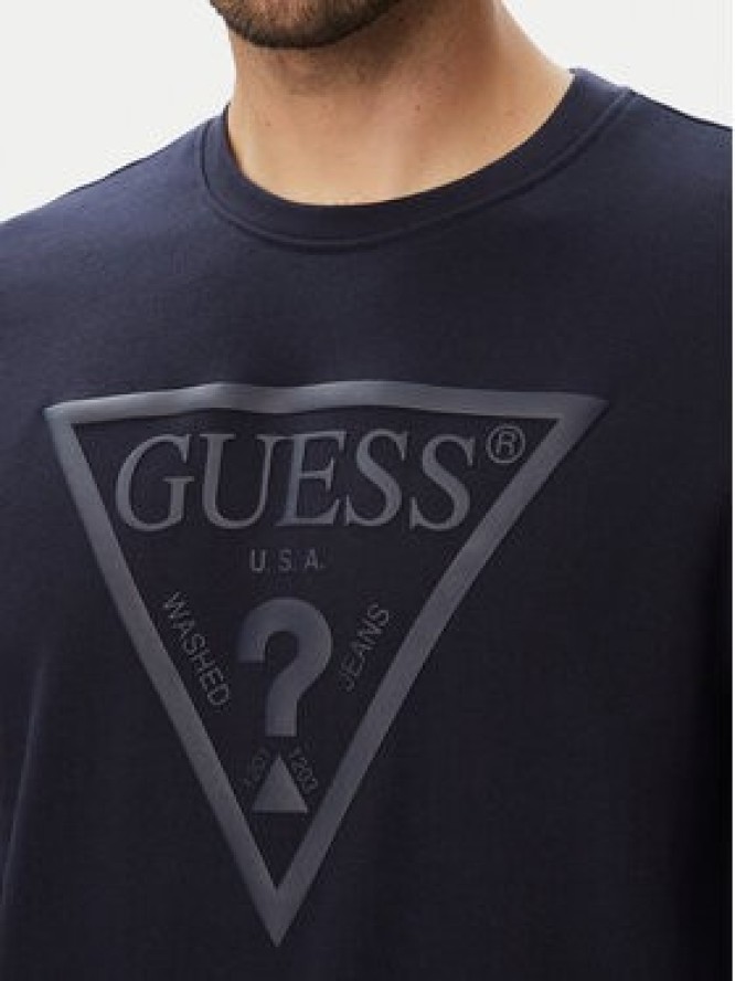 Guess Bluza M6YQ37 K4103 Granatowy Slim Fit