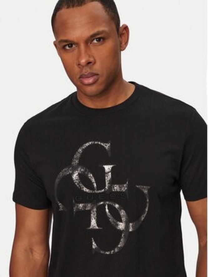 Guess T-Shirt M6RI03 I3Z14 Czarny Regular Fit