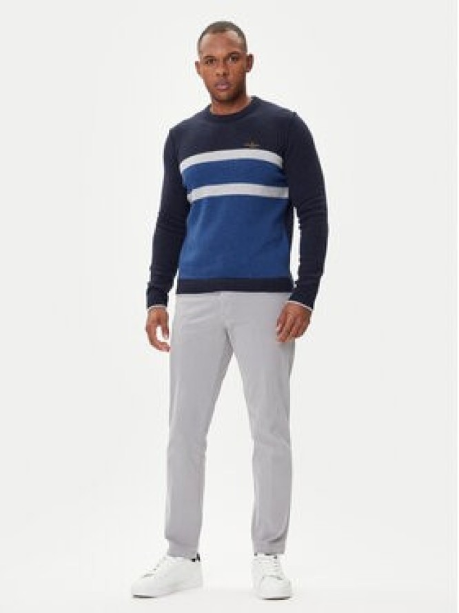 Aeronautica Militare Sweter 252MA1609UL00924 Granatowy Regular Fit