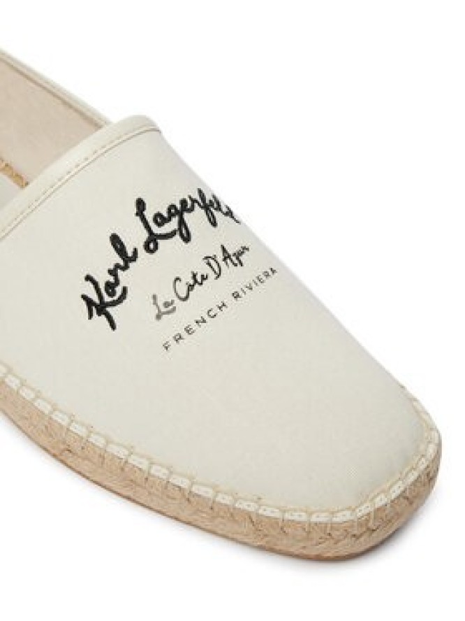 KARL LAGERFELD Espadryle Kamino KL70126 Kremowy