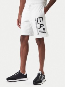 EA7 Emporio Armani Szorty sportowe 7M001414 AF22266 U0002 Biały Regular Fit