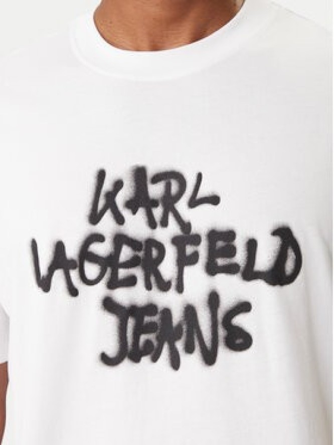 Karl Lagerfeld Jeans T-Shirt B1M17065 Biały Regular Fit