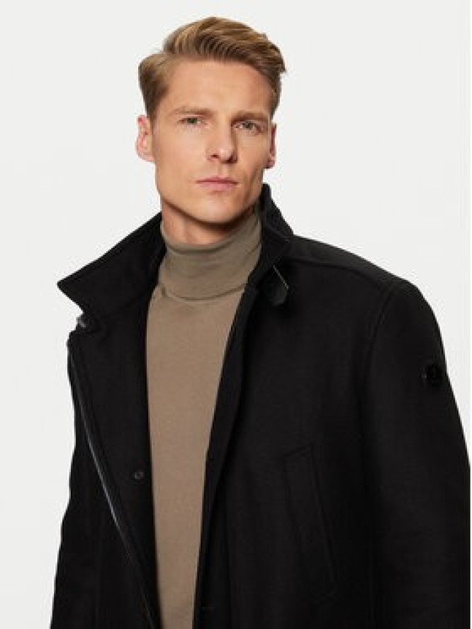 JOOP! Płaszcz wełniany 17 JC-251Makse 30043638 Czarny Regular Fit