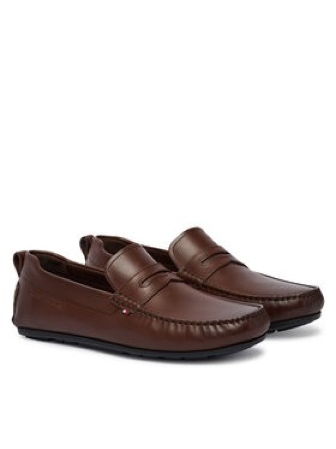 Tommy Hilfiger Mokasyny Core Hilfiger Leather Driver FM0FM05790 Brązowy