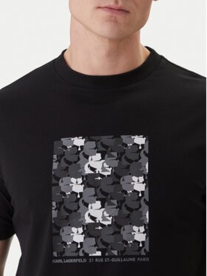KARL LAGERFELD T-Shirt 755037 562221 Czarny Loose Fit