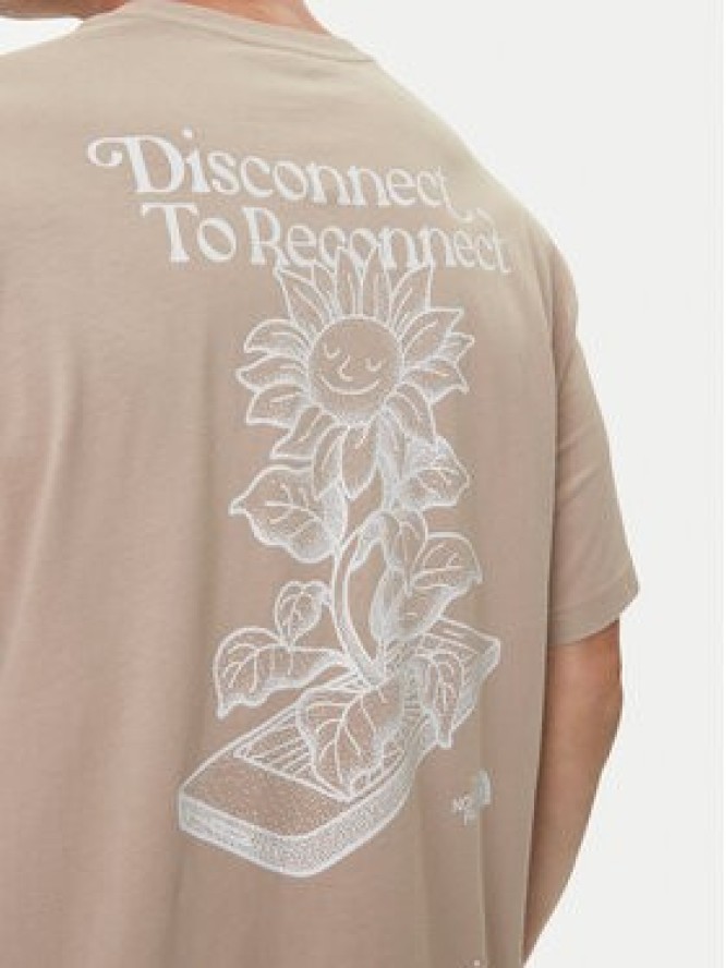 The North Face T-Shirt Connect NF0A8E3Y Beżowy Relaxed Fit