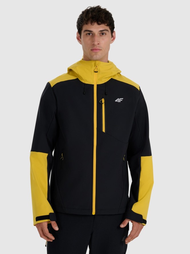 4F Kurtka softshell wiatroodporna membrana 8000 męska - żółta S