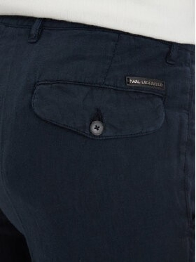 KARL LAGERFELD Chinosy 265358 562818 Granatowy Regular Fit