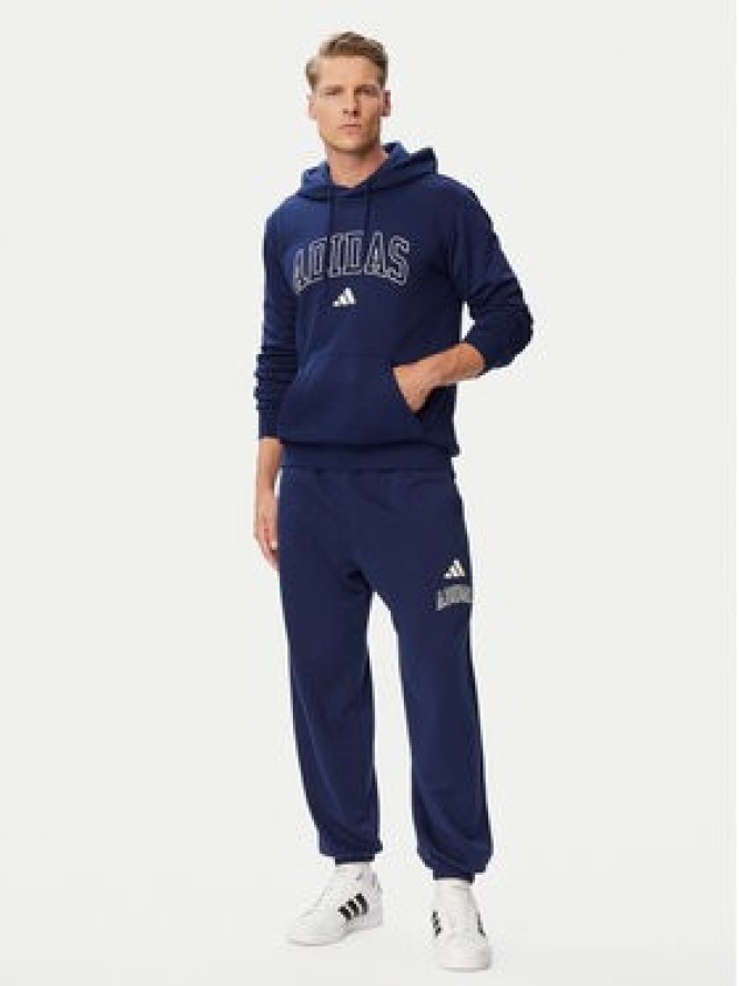 adidas Bluza Collegiate Script Graphic Hoodie KC7186 Niebieski Regular Fit