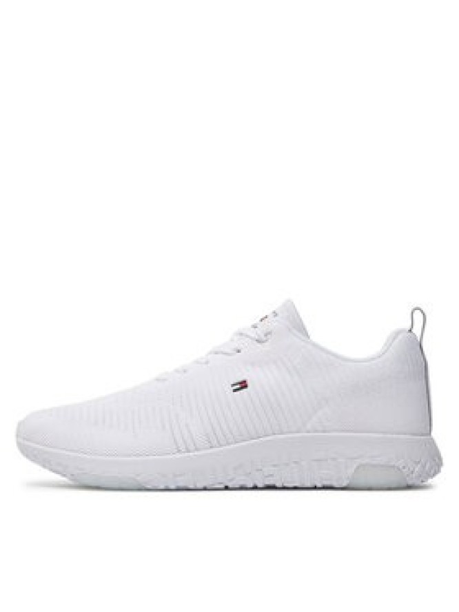 Tommy Hilfiger Sneakersy Corporate Knit Rib Runner FM0FM02838 Biały
