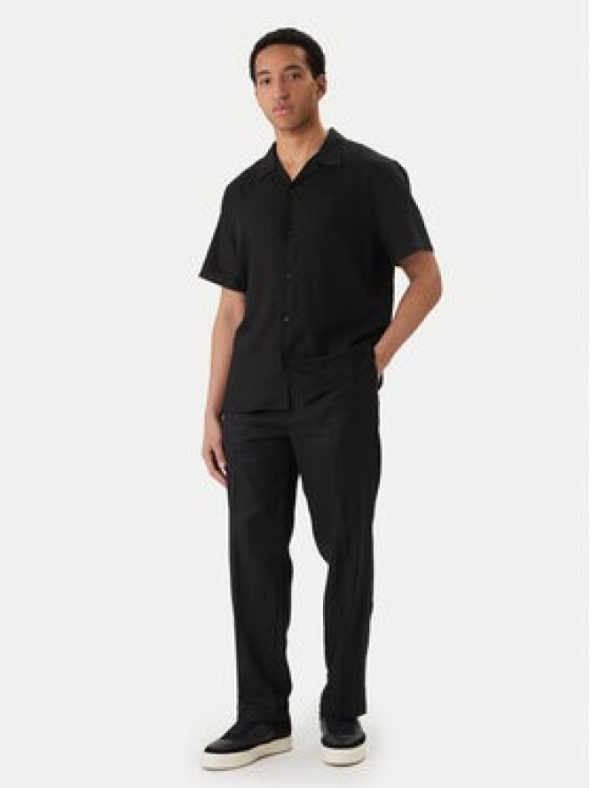 Calvin Klein Spodnie materiałowe LV04LF619G Czarny Straight Fit