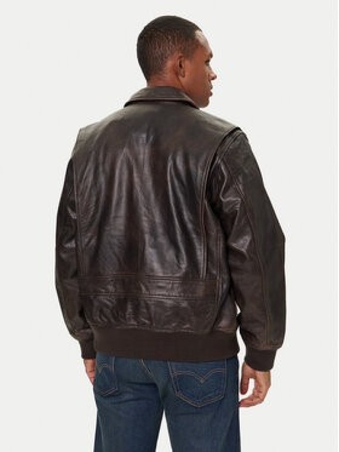 Levi's® Kurtka skórzana Clayton 003AU-0000 Brązowy Regular Fit