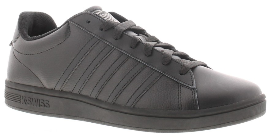 Buty - sneakersy - męskie - K-SWISS - COURT TIEBREAK II - skóra, czarne